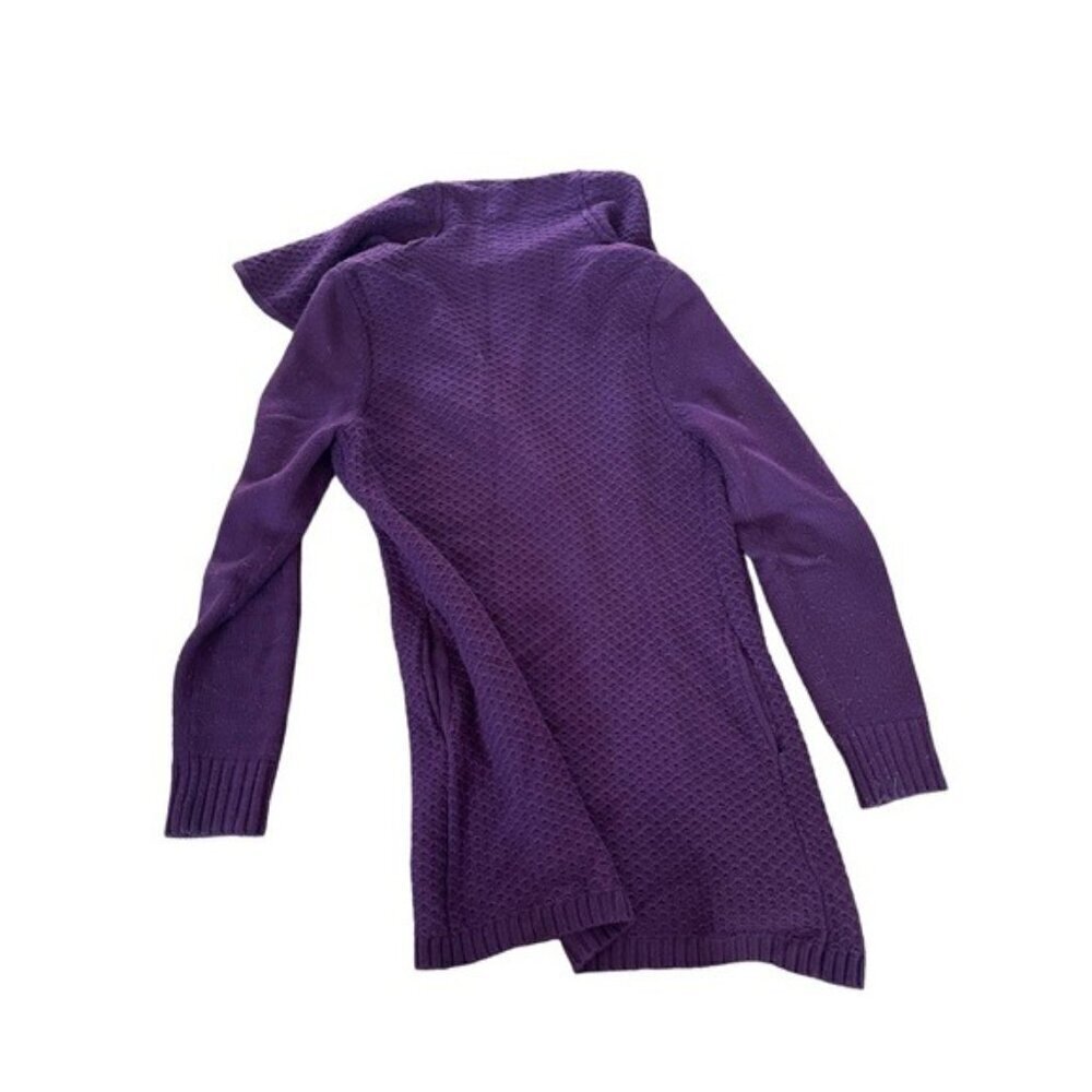 Etcetera Purple Cardigan Open Knit Size Medium - Picture 3 of 4